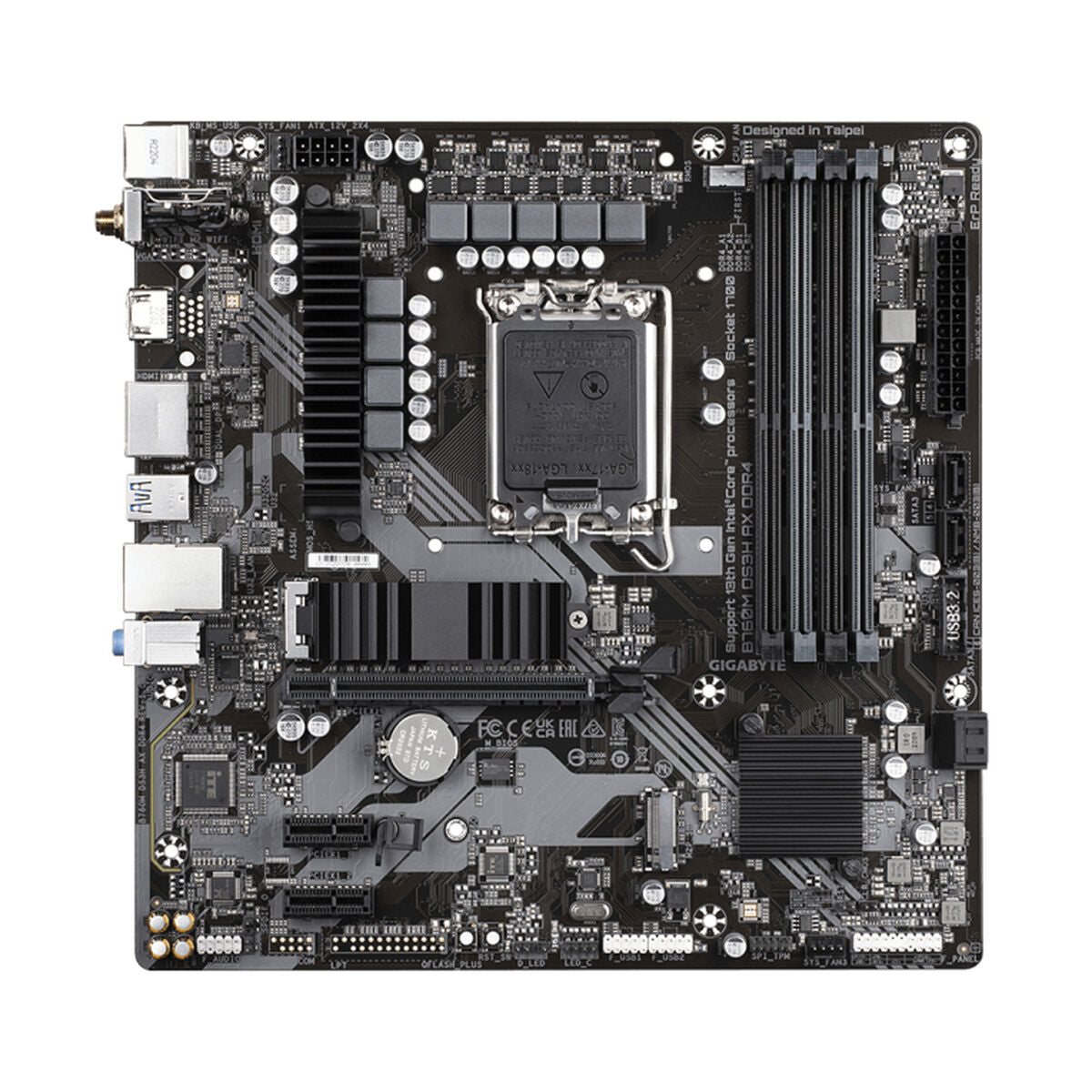 Placa -mãe Gigabyte B760M DS3H AX DDR4 Intel LGA 1700