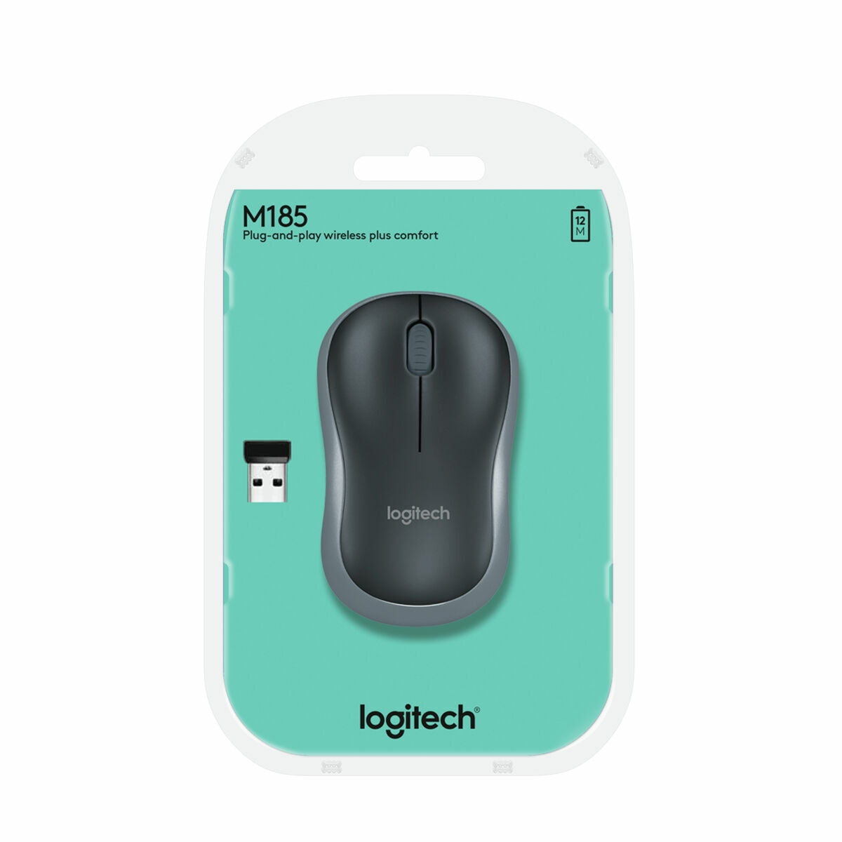 Cordless mouse logitech M185 gray