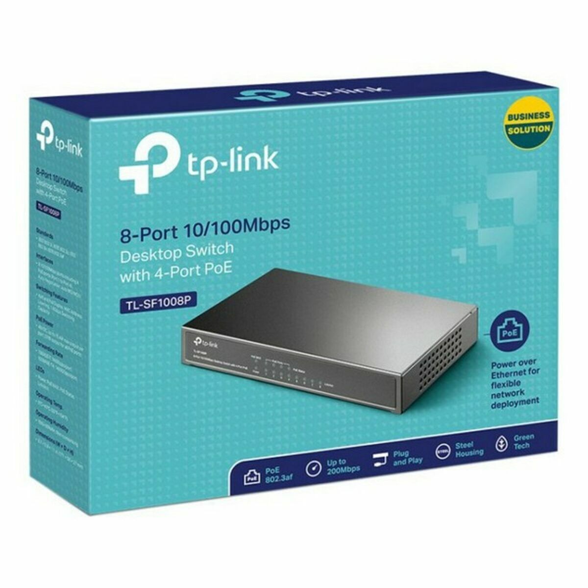 Переключатель для TP-Link TL-SF1008P RJ45 POE 1,6 Гбит / с.