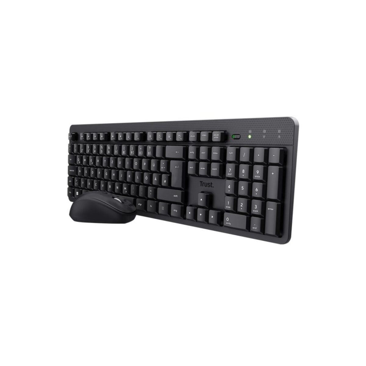 Tastatur mit Maus Trust 25356 Qwerty Spanisch Schwarz