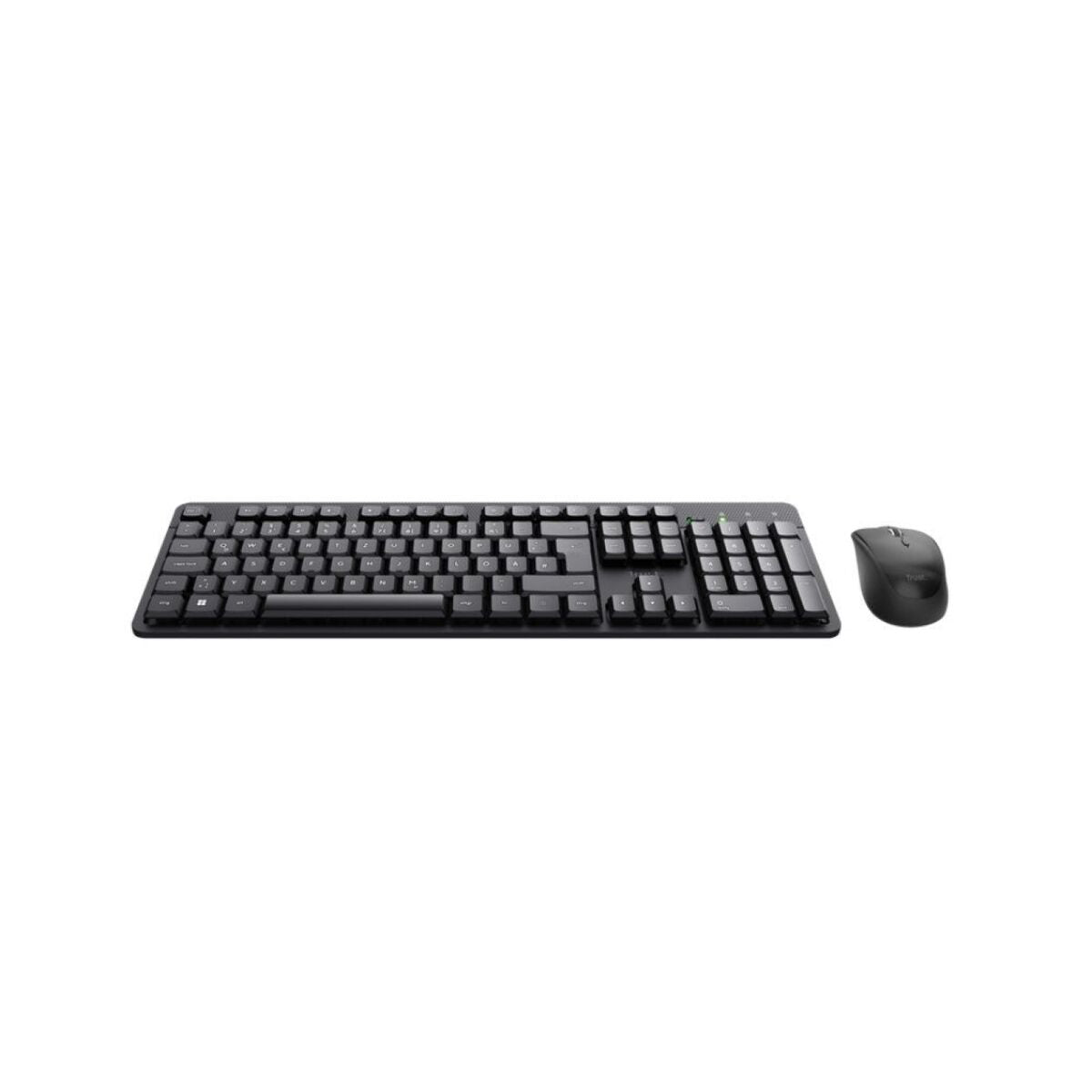 Tastatur mit Maus Trust 25356 Qwerty Spanisch Schwarz