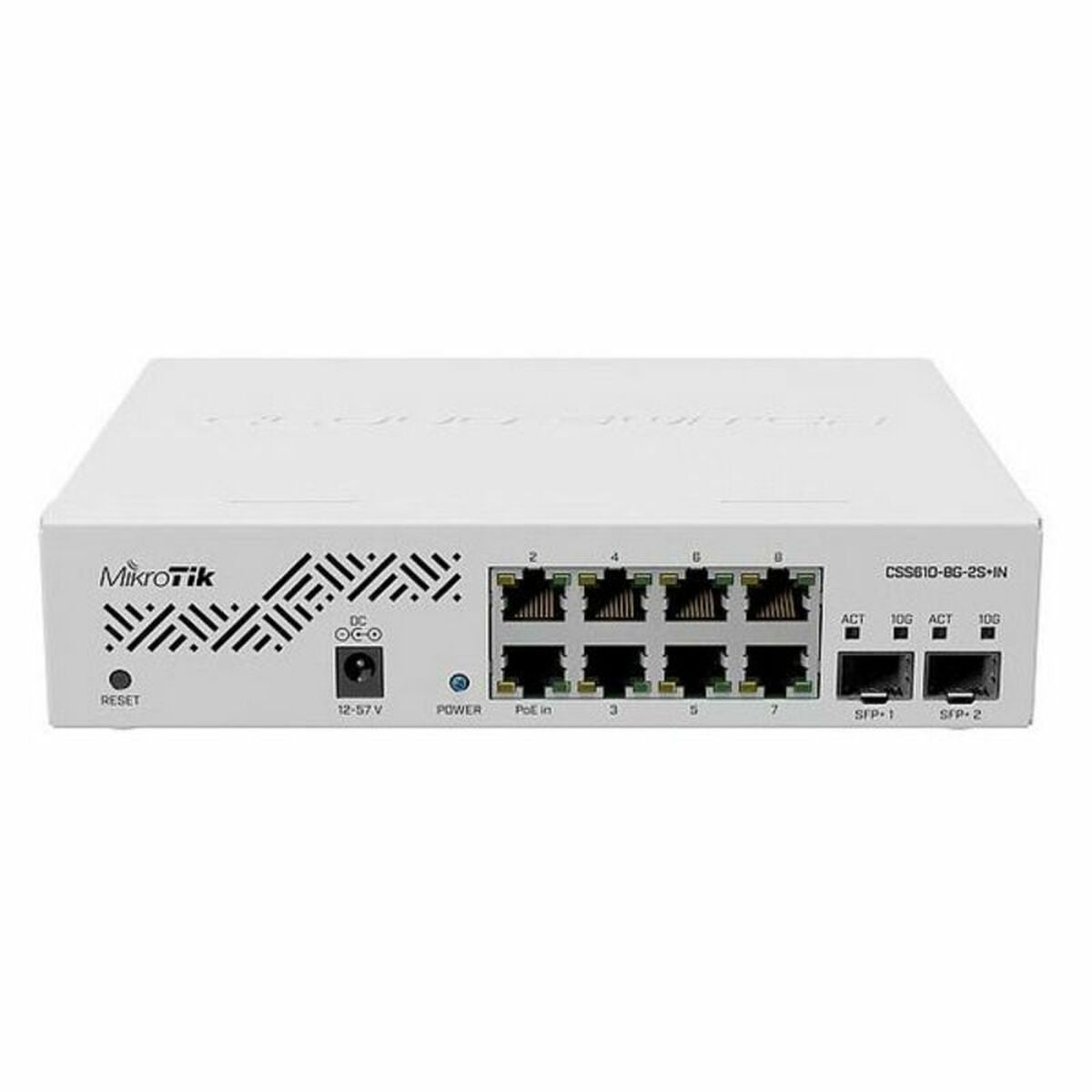 Schakel voor het kantoornetwerk Microtik CSS610-8G-2S+in RJ45