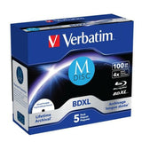 Bedruckbare Blu-Ray BD-R Verbatim M-DISC 5 Stück 4x