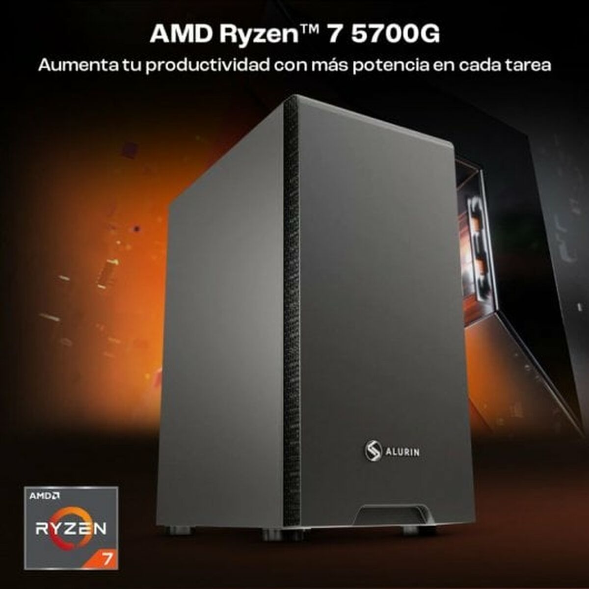 Desktop PC PcCom Work AMD Ryzen 7 5700G 16 GB RAM 500 GB SSD