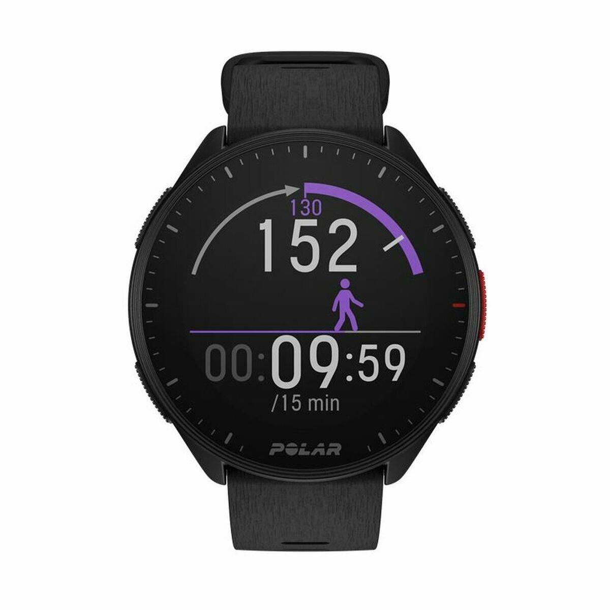 Smart Watch с шагомером Polar Black 1,2 "Ø 45 мм