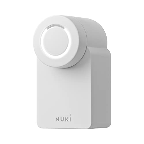 Nuki Smart Lock 3.0, smartes Türschloss für schlüssellosen Zutritt ohne Umbau, nachrüstbares elektronisches Türschloss, AV-TEST-zertifiziert, weiß