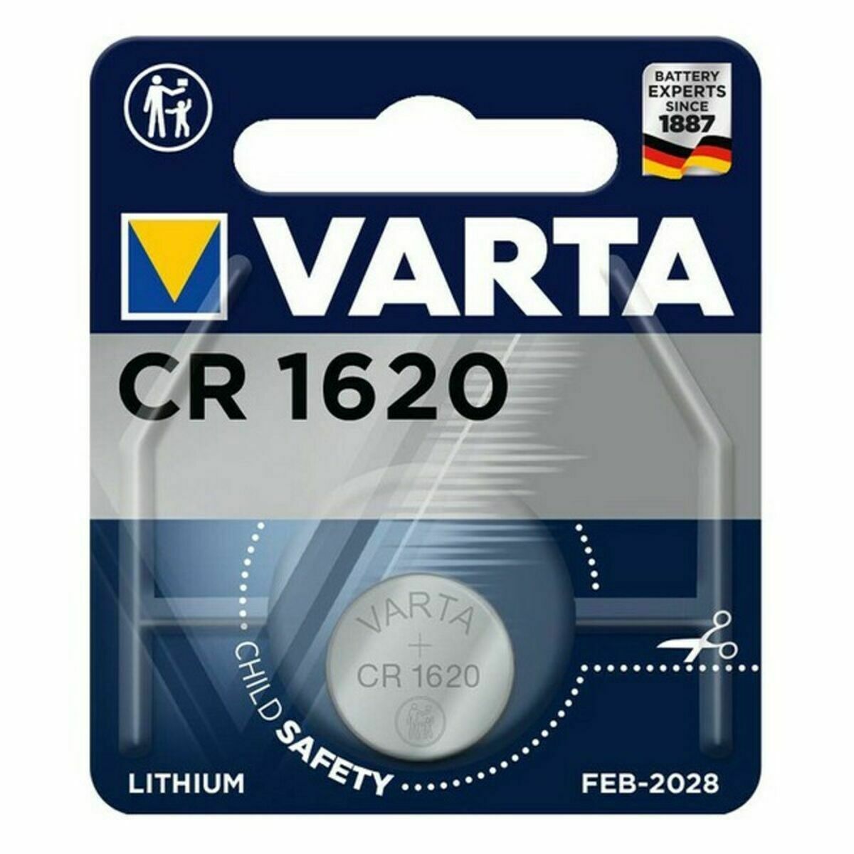 Lithium-Knopfzelle Varta CR 1620 CR1620 3 V 70 mAh 1.55 V