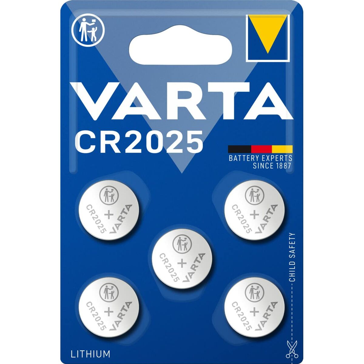 Lithiumknopfzellen Varta 6025101415 CR2025 3 V (5 Stück)