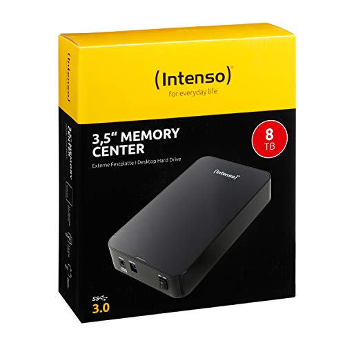 Intenso 6031516 Memory 8TB Center externe Festplatte (8,9 cm (3,5 Zoll), 5400rpm, 32MB Cache, USB 3.0) schwarz - EDV-Guru (Guru e.U.)