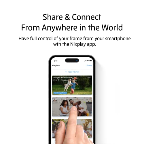 Nixplay 15 Zoll Smart Digitaler Bilderrahmen mit WLAN (W15F), Schwarz, Videoclips und Fotos sofort per E-Mail oder App teilen - EDV-Guru (Guru e.U.)