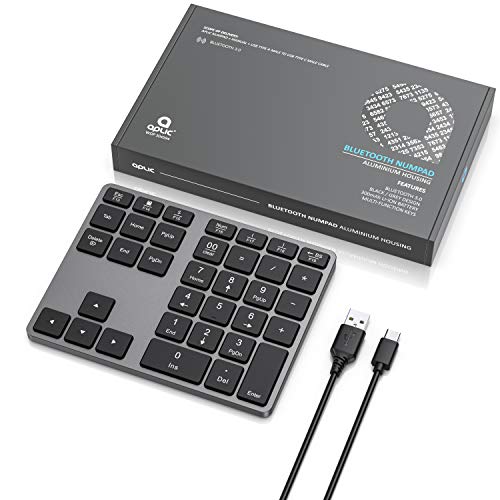 CSL - Bluetooth Numpad - Wireless Ziffernblock mit Multifunktionstasten – Keypad Aluminium - 35 Tasten – Bluetooth 3.0 – Kabellos - kompatibel mit Apple PC Notebook Tablet Laptop - Windows Android iOS - EDV-Guru (Guru e.U.)