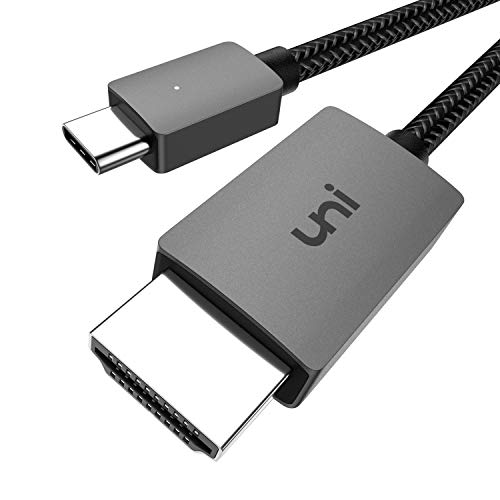 uni USB C auf HDMI Kabel 4K [Geflochten, Aluminiumlegierung] USB Typ C auf HDMI Kabel (Thunderbolt 3 kompatibel) kompatibel mit iPad Pro/Air, MacBook, Galaxy, Huawei P40 u.s.w - 1,8m - EDV-Guru (Guru e.U.)