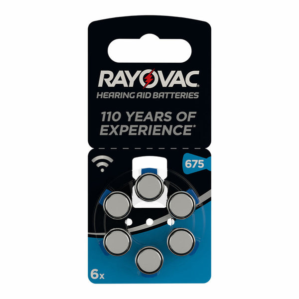 Lithiumknopfzellen Rayovac Hörgerät kompatibel ZA675 1,4 V (6 Stück)
