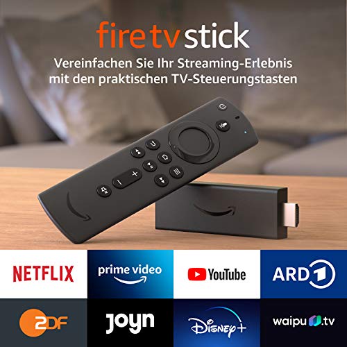 Fire TV Stick mit Alexa-Sprachfernbedienung (mit TV-Steuerungstasten) | HD-Streaminggerät