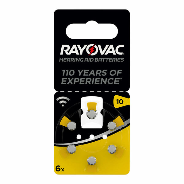 Lithiumknopfzellen Rayovac Hörgerät kompatibel ZA10 1,4 V (6 Stück)