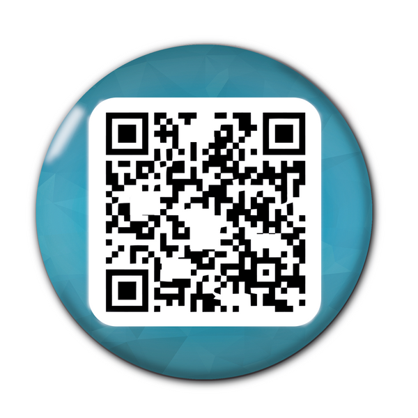 NFC Visitenkarte - Button türkis - Digitale Visitenkarte - NFC - QR-Code - EDV-Guru (Guru e.U.)