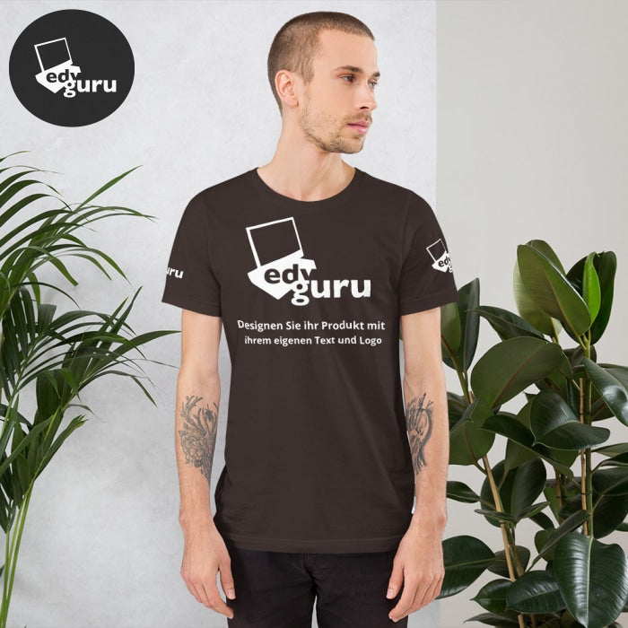 Kurzärmeliges Unisex-T-Shirt Braun / S