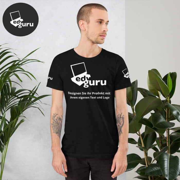 Kurzärmeliges Unisex-T-Shirt Schwarz / Xs