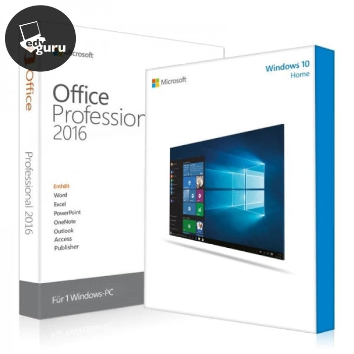 Windows 10 Home + Office 2016 Professional Software