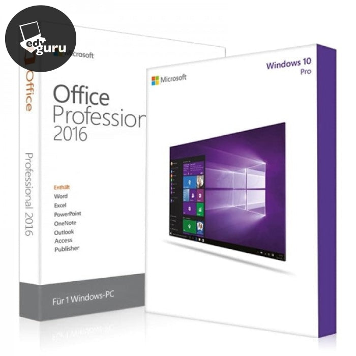 Windows 10 Pro + Office 2016 Professional Software